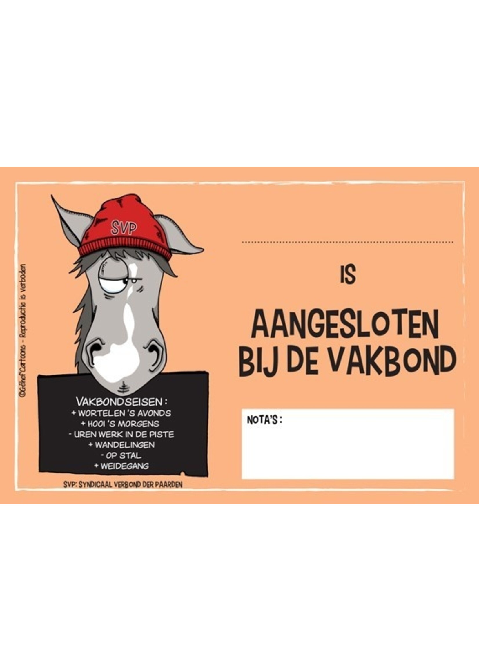 Stalplaat - Vakbond HB Ruitersport
