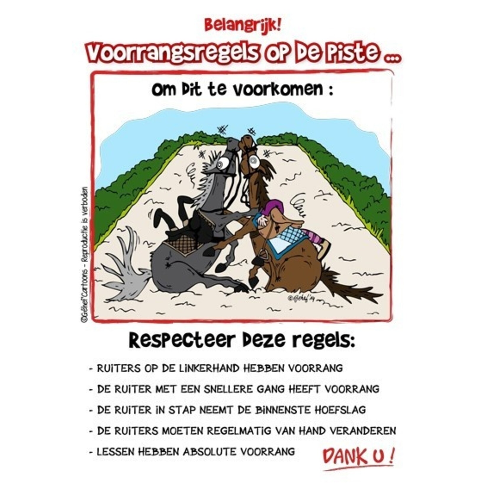 Stalplaat - Piste regels HB Ruitersport