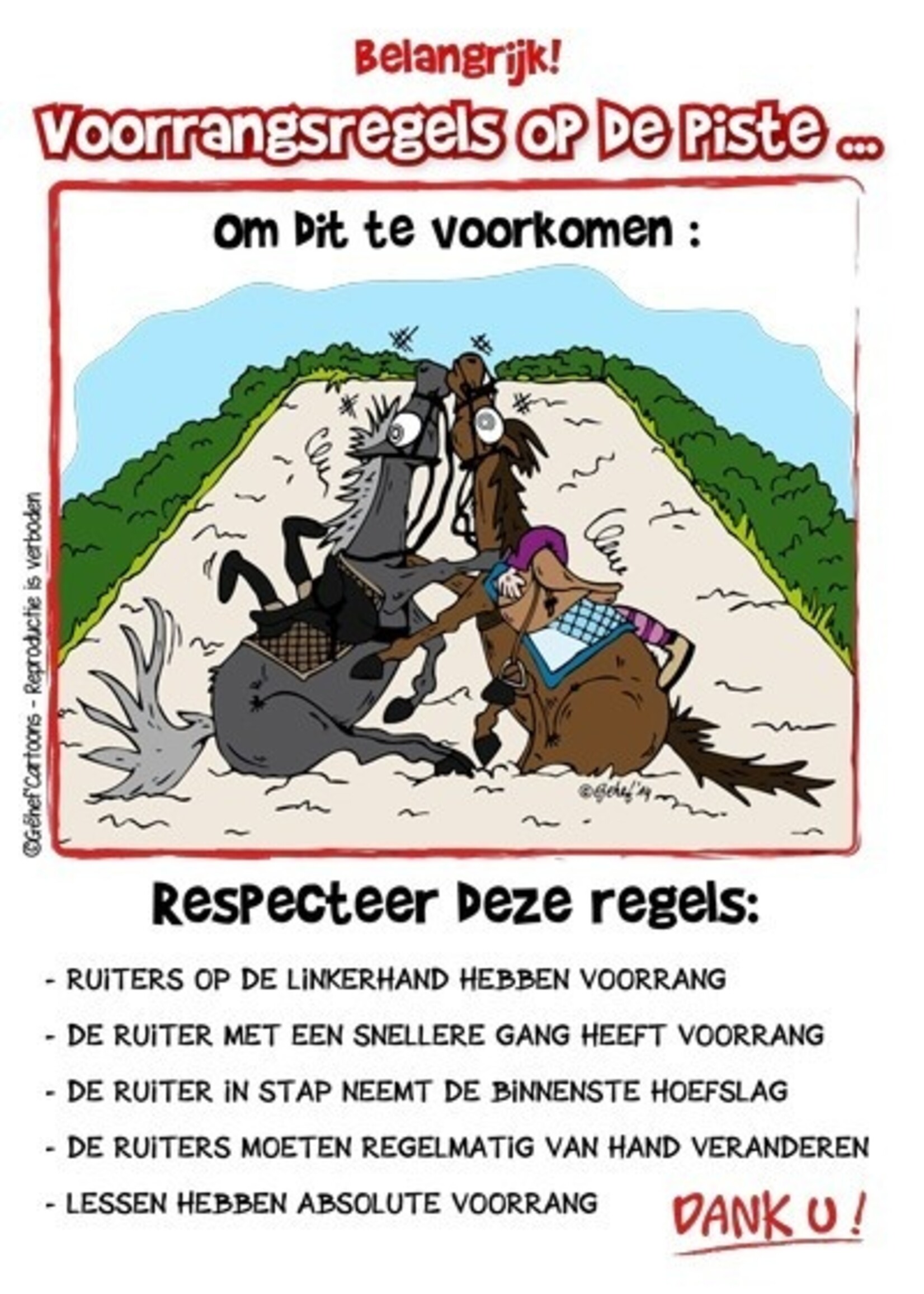 Stalplaat - Piste regels HB Ruitersport