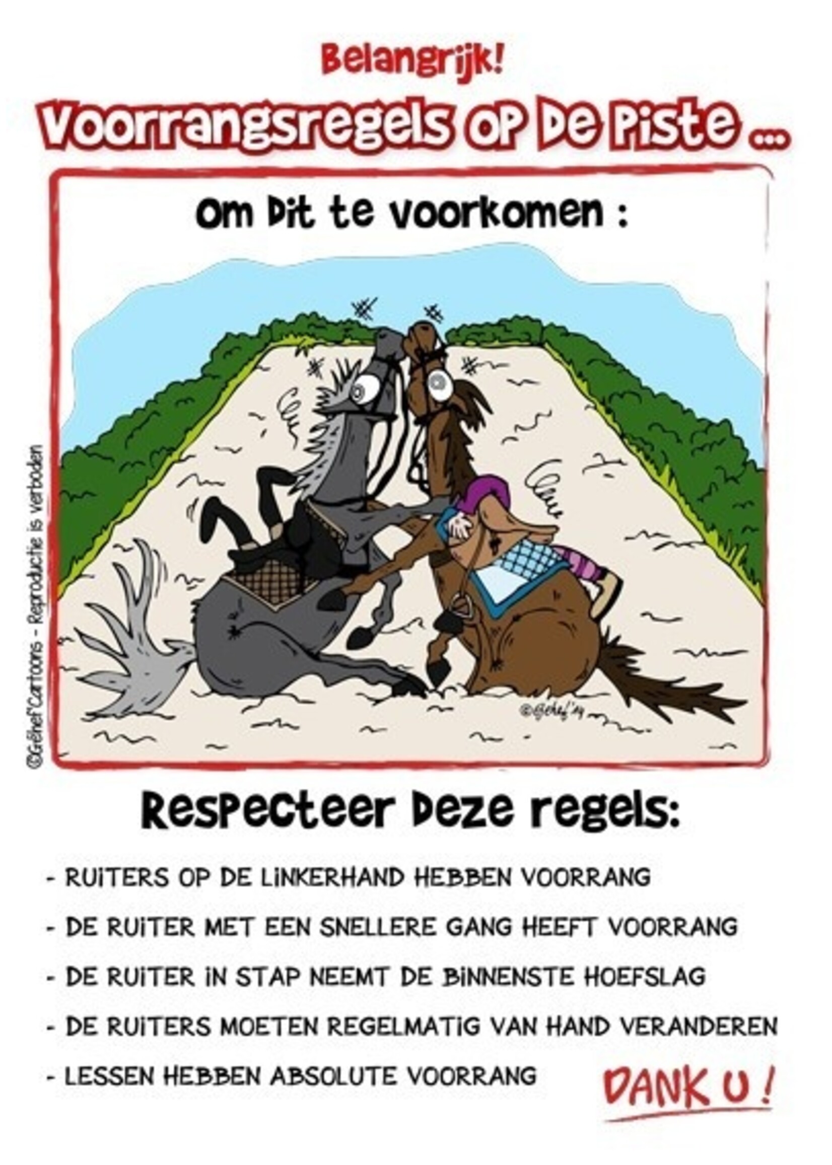 Stalplaat - Piste regels HB Ruitersport