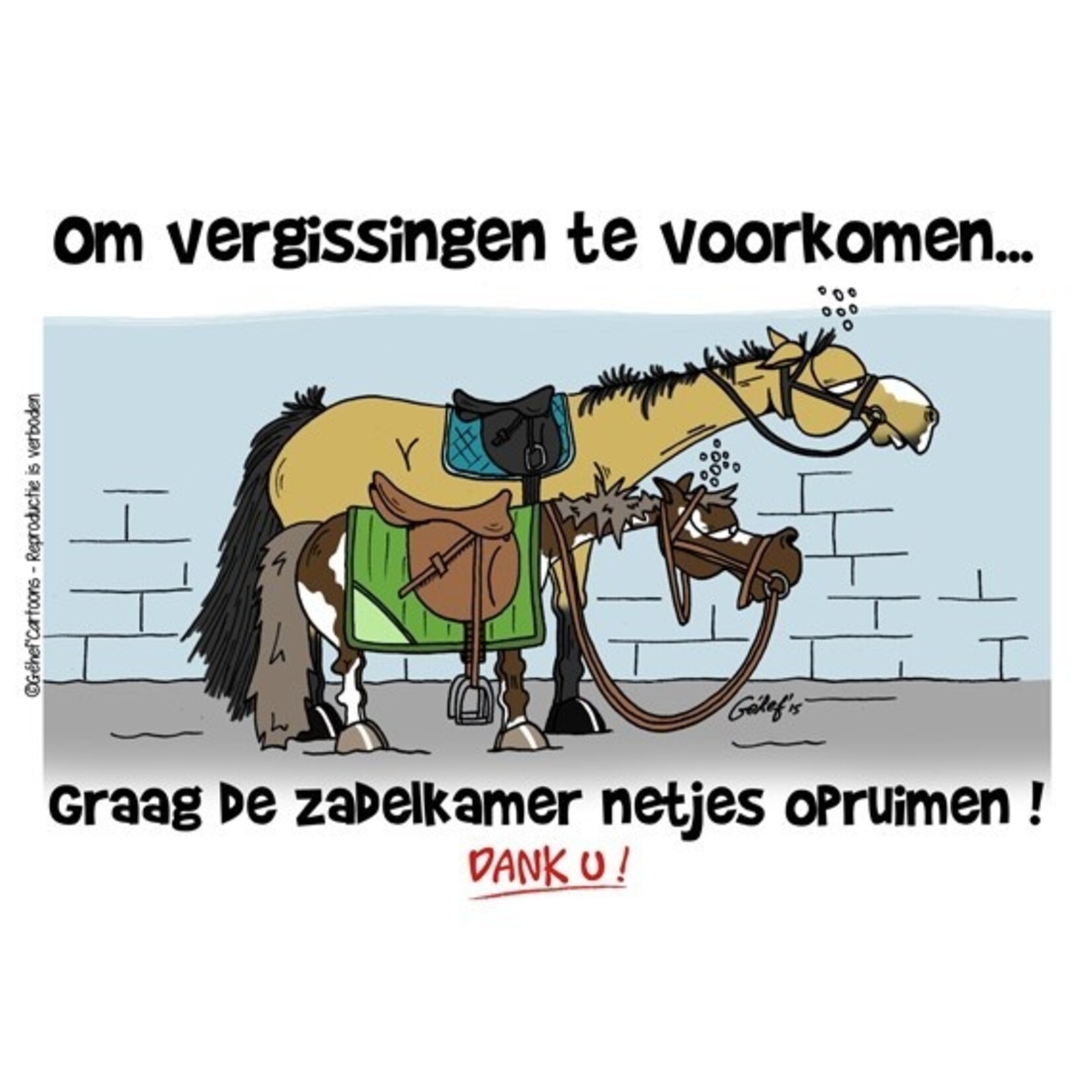 Stalplaat - Zadelkamer HB Ruitersport