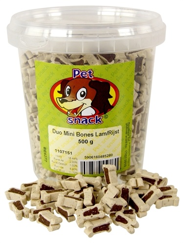 12x petsnack botjes mini duo lam / rijst