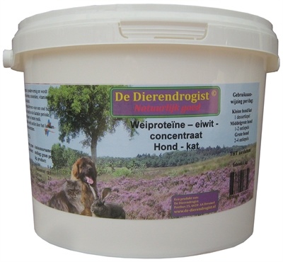 Dierendrogist wei proteine eiwit concentraat hond / kat