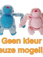 Merkloos Harige aap roze / blauw assorti