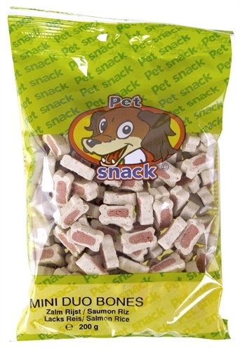 14x petsnack botjes duo zalm/rijst