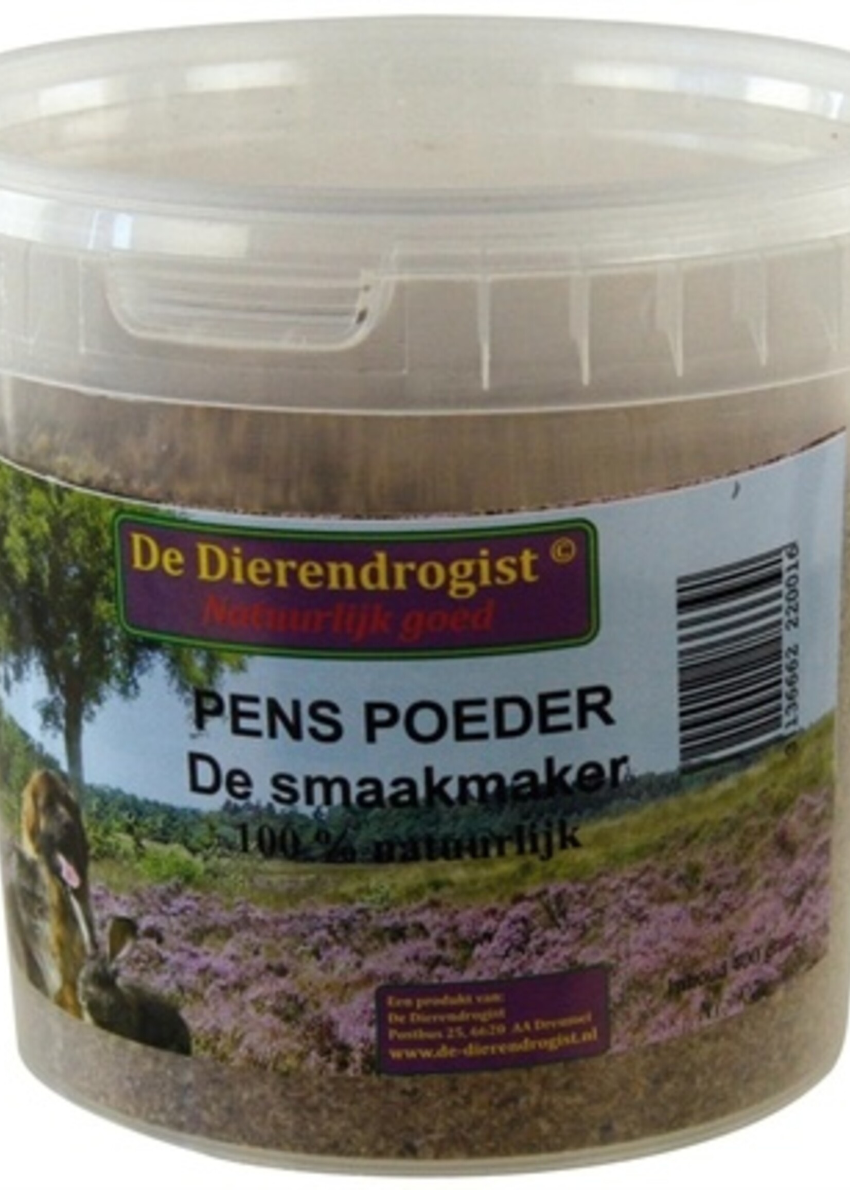 Dierendrogist Dierendrogist gemalen penspoeder