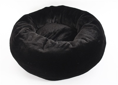 Foeiii hondenmand cozy pluche relax donut zwart