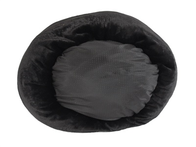 Foeiii hondenmand cozy pluche relax donut zwart