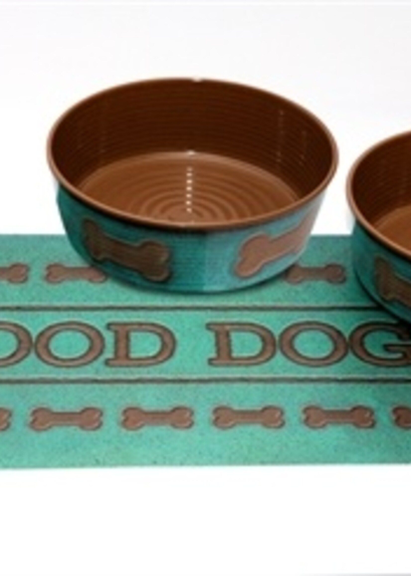 Tarhong Tarhong good dog set 2 voerbakken print turquoise / placemat