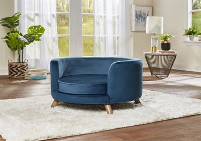 Enchanted hondenmand / sofa rosie peacock blauw