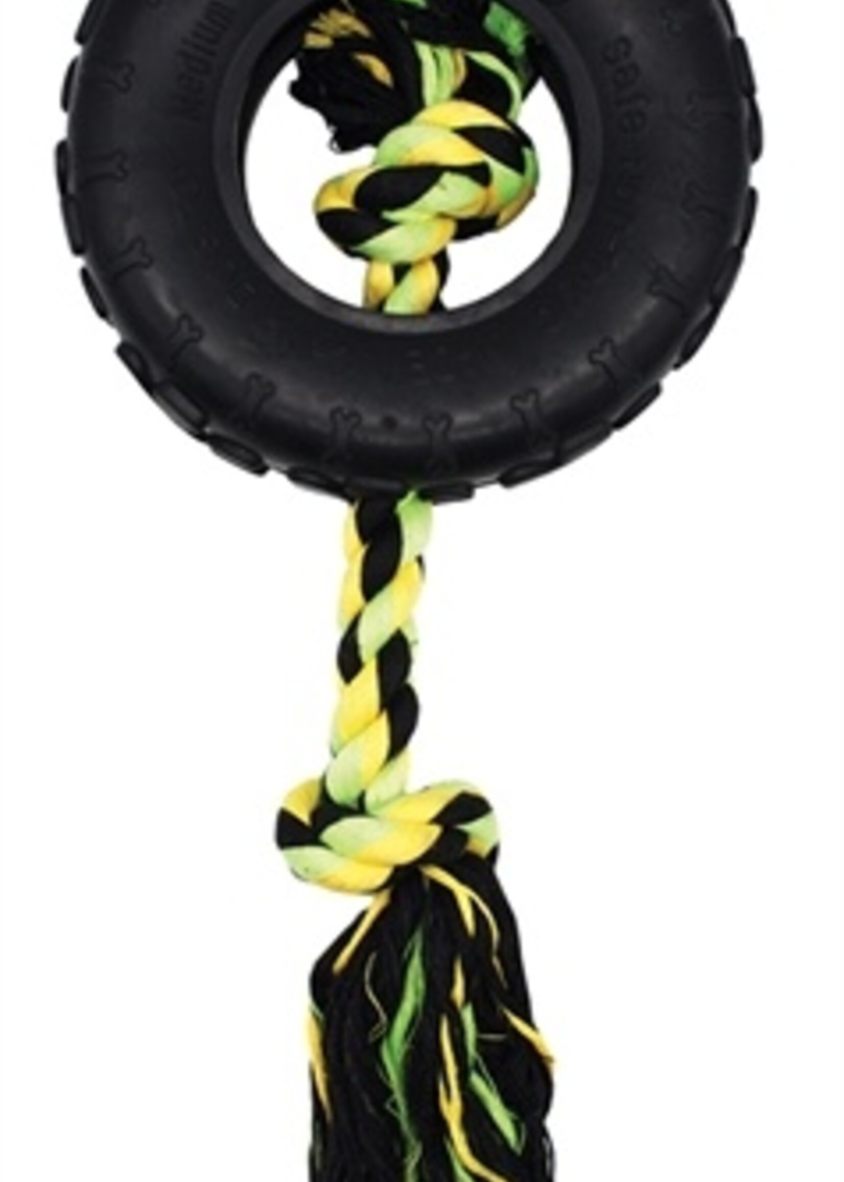 Happy pet Grrrelli tyre tugger zwart / groen