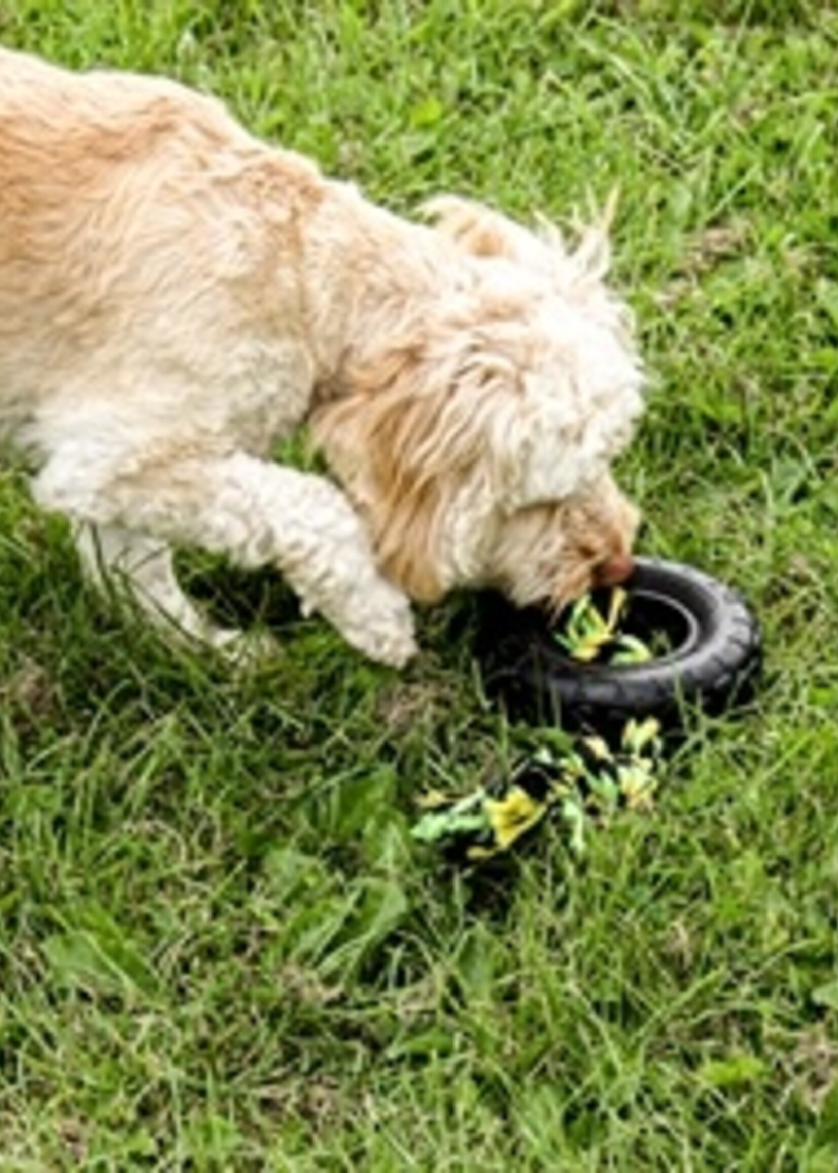 Happy pet Grrrelli tyre tugger zwart / groen