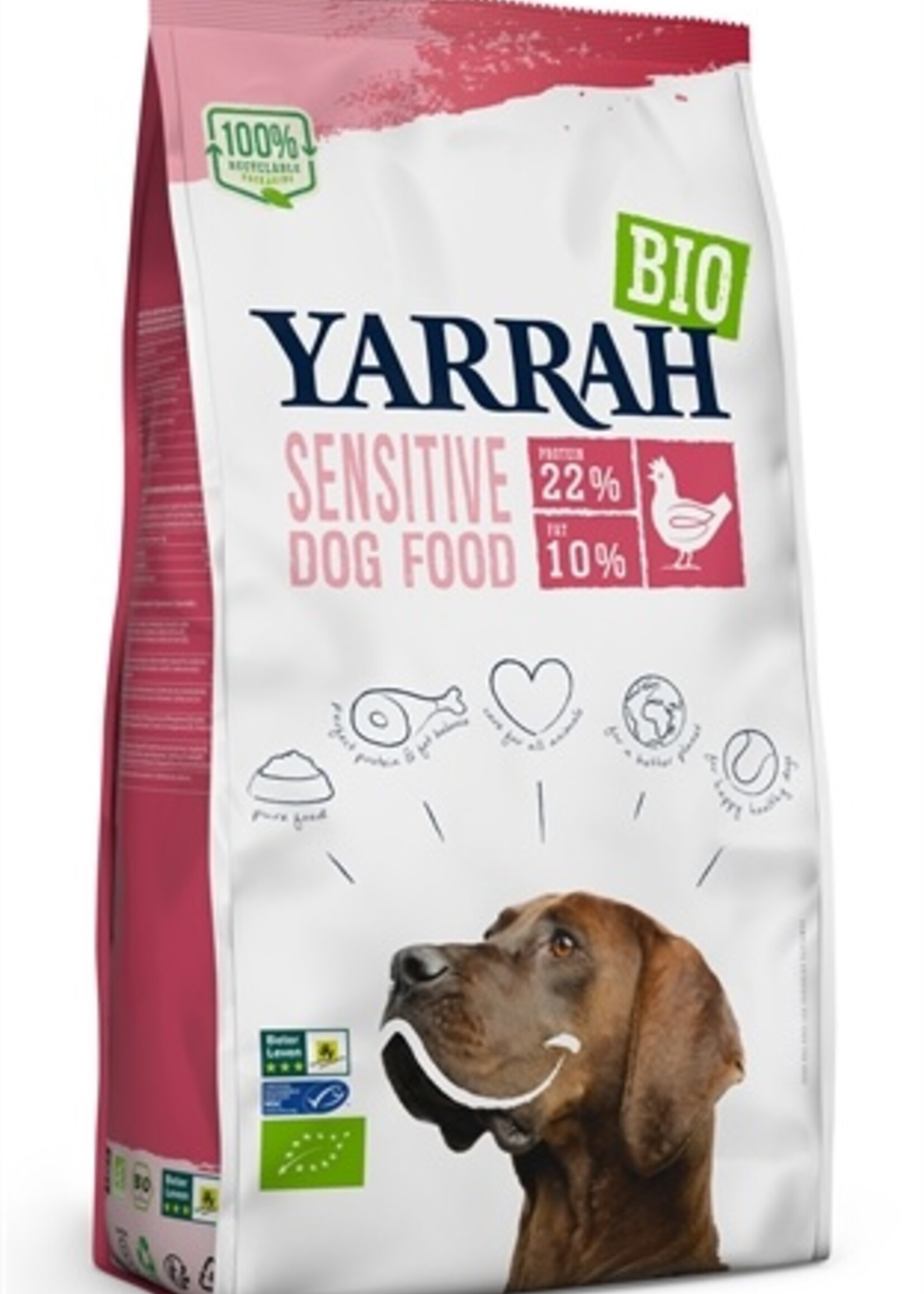 Yarrah Yarrah dog biologische brokken sensitive kip zonder toegevoegde suiker