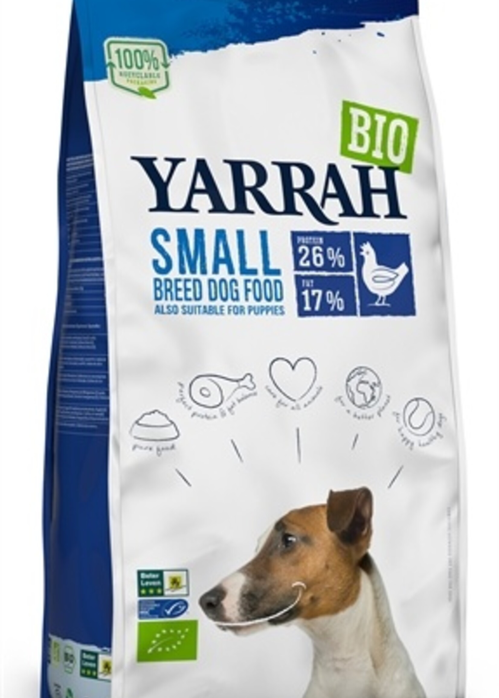 Yarrah Yarrah dog biologische brokken small breed kip