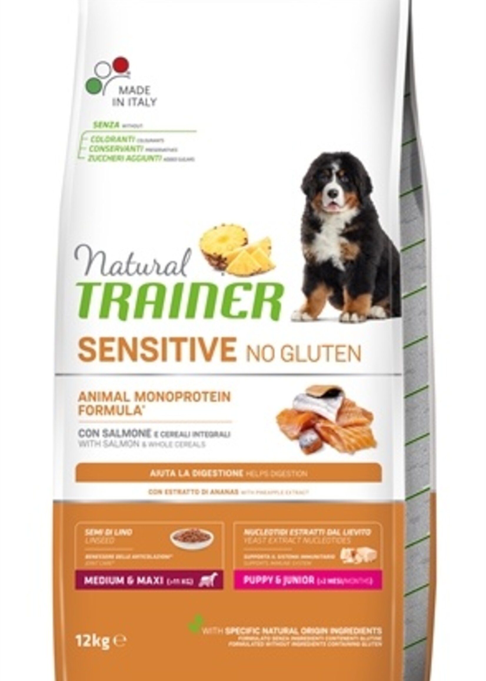 Natural trainer Natural trainer dog puppy / junior medium / maxi sensitive salmon