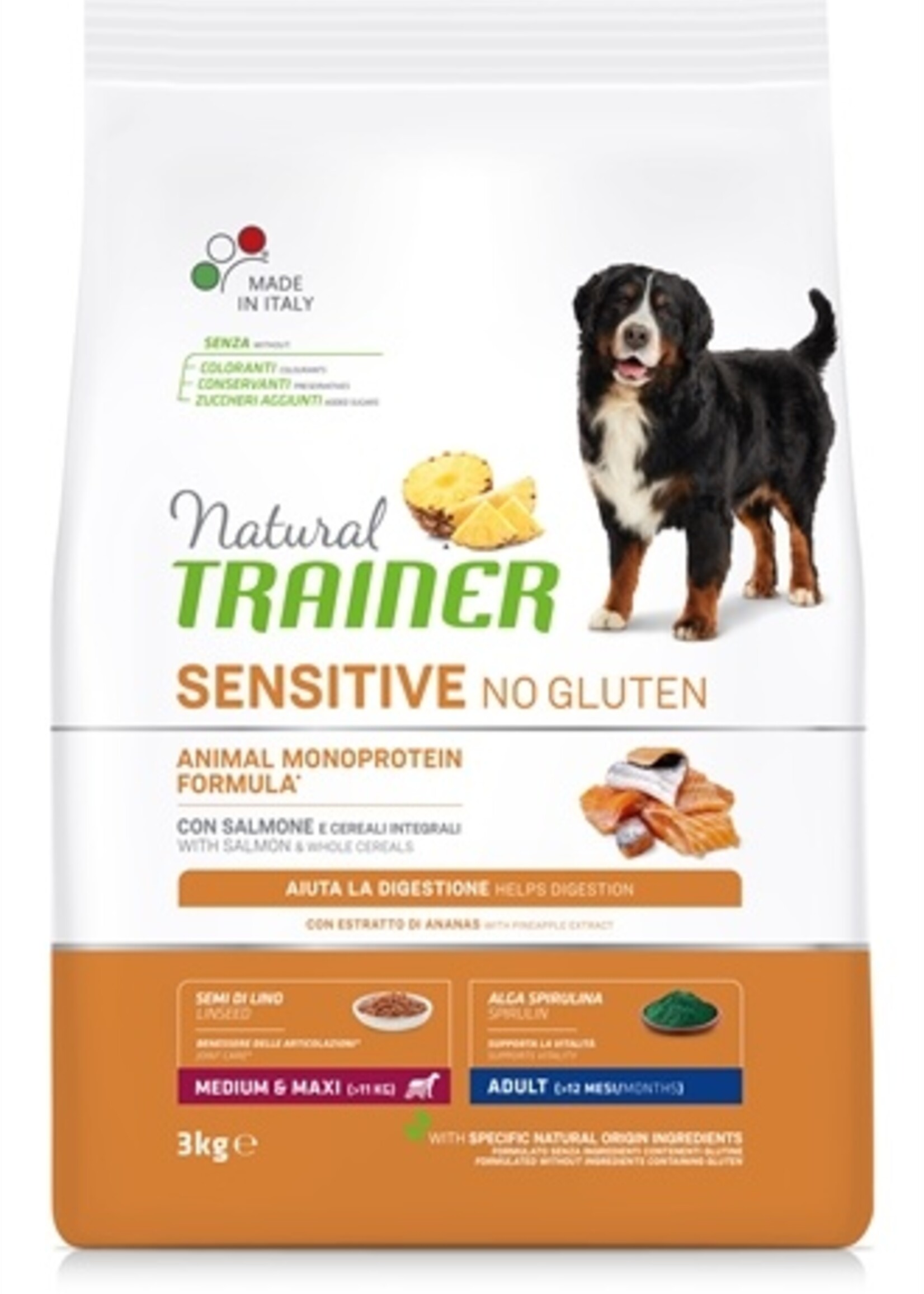 Natural trainer Natural trainer dog adult medium / maxi sensitive salmon