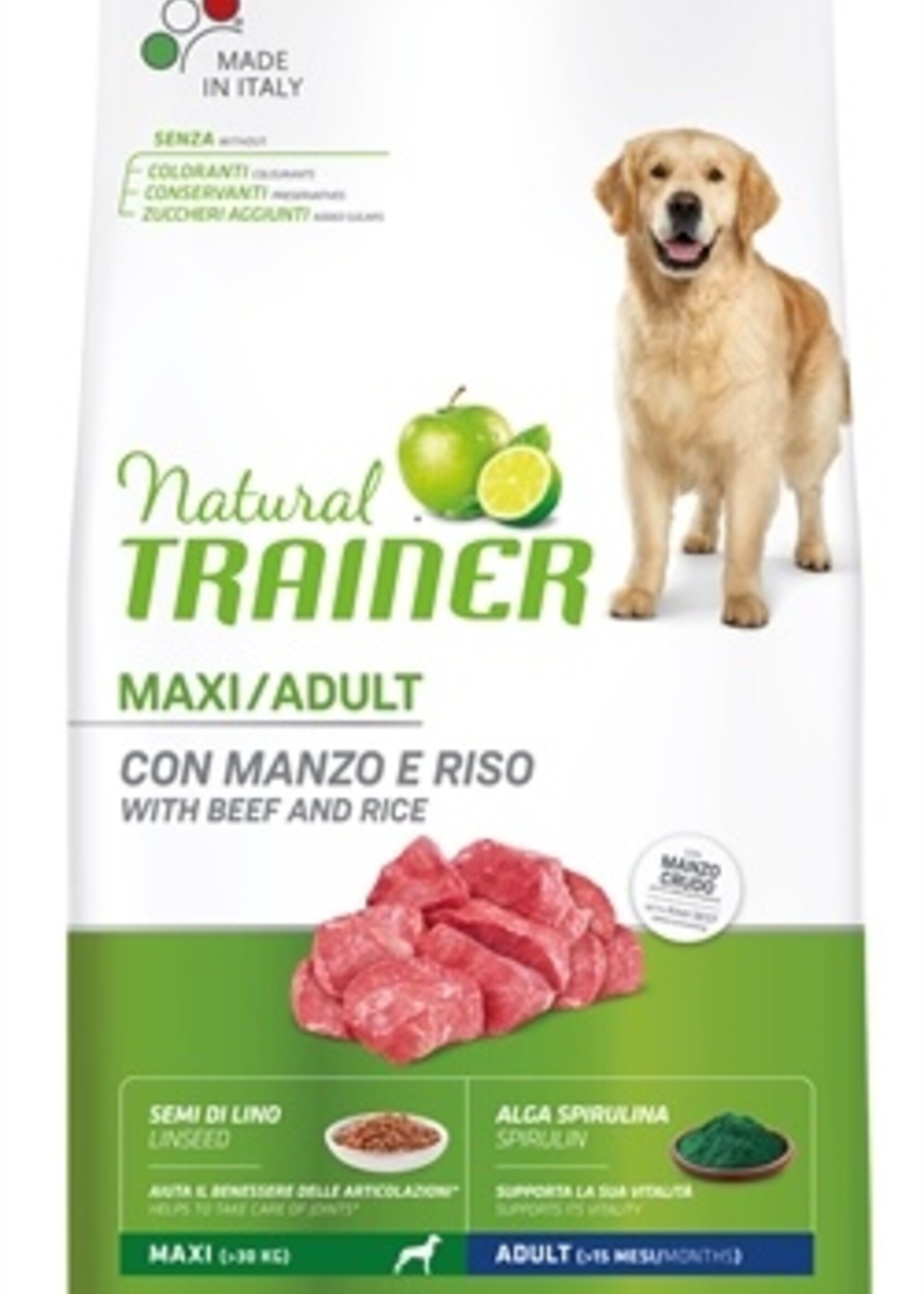 Natural trainer Natural trainer dog adult maxi beef / rice