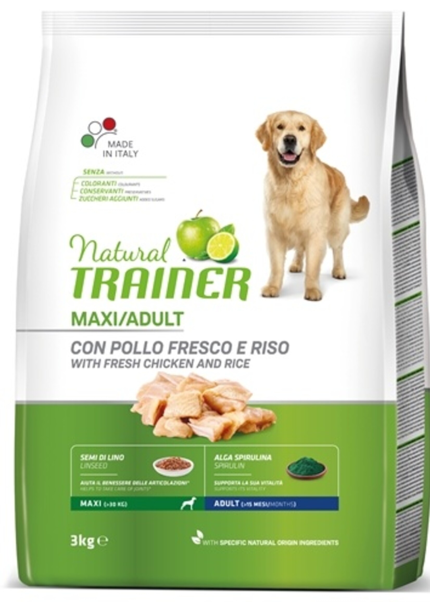 Natural trainer Natural trainer dog adult maxi chicken / rice