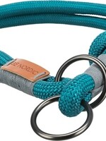 Trixie Trixie halsband hond be nordic slip met stop petrol / lichtgrijs