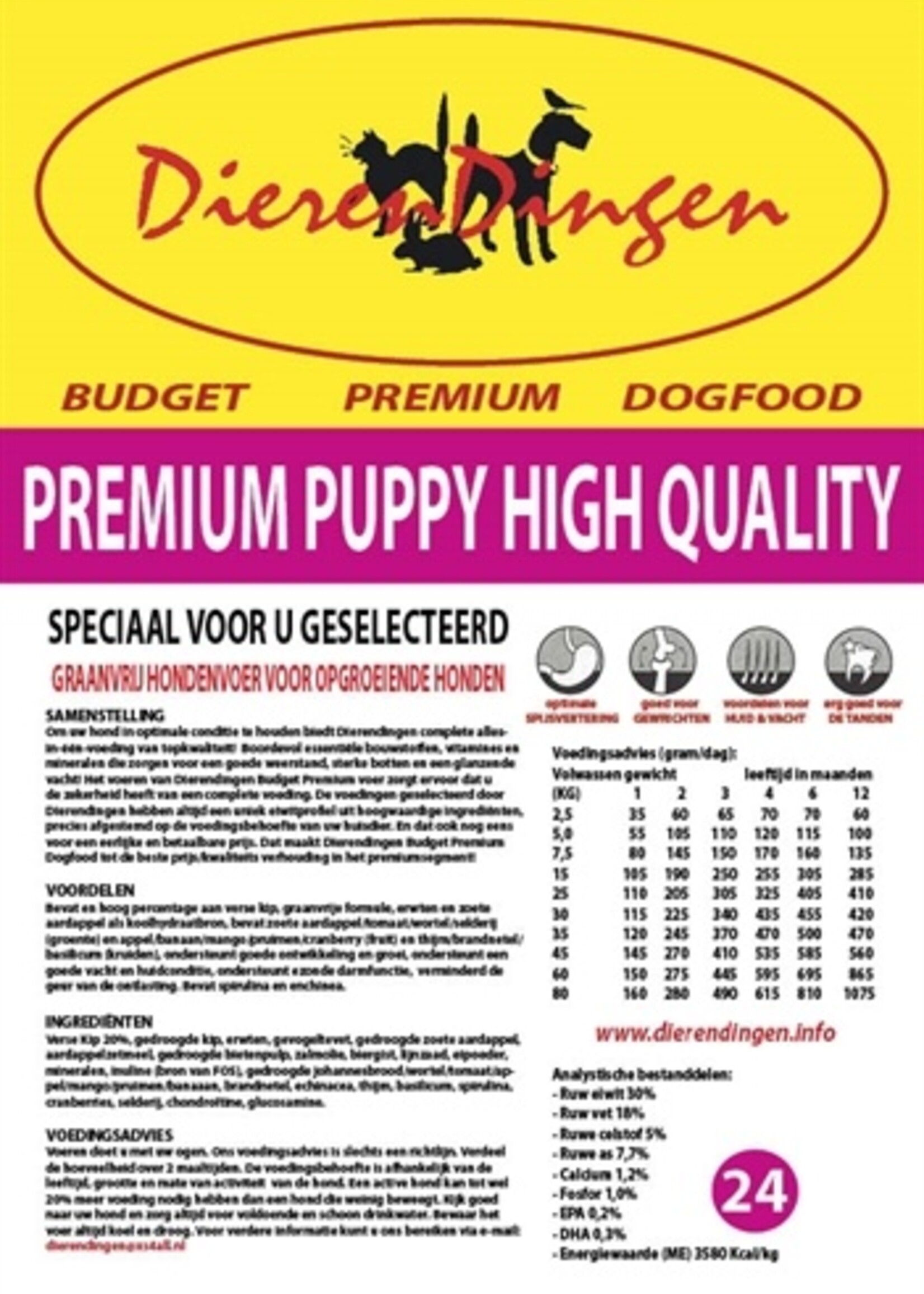 Merkloos Budget premium puppy high quality