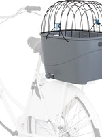 Trixie Trixie fietsmand voor bagagedrager met draadkoepel kunststof grijs