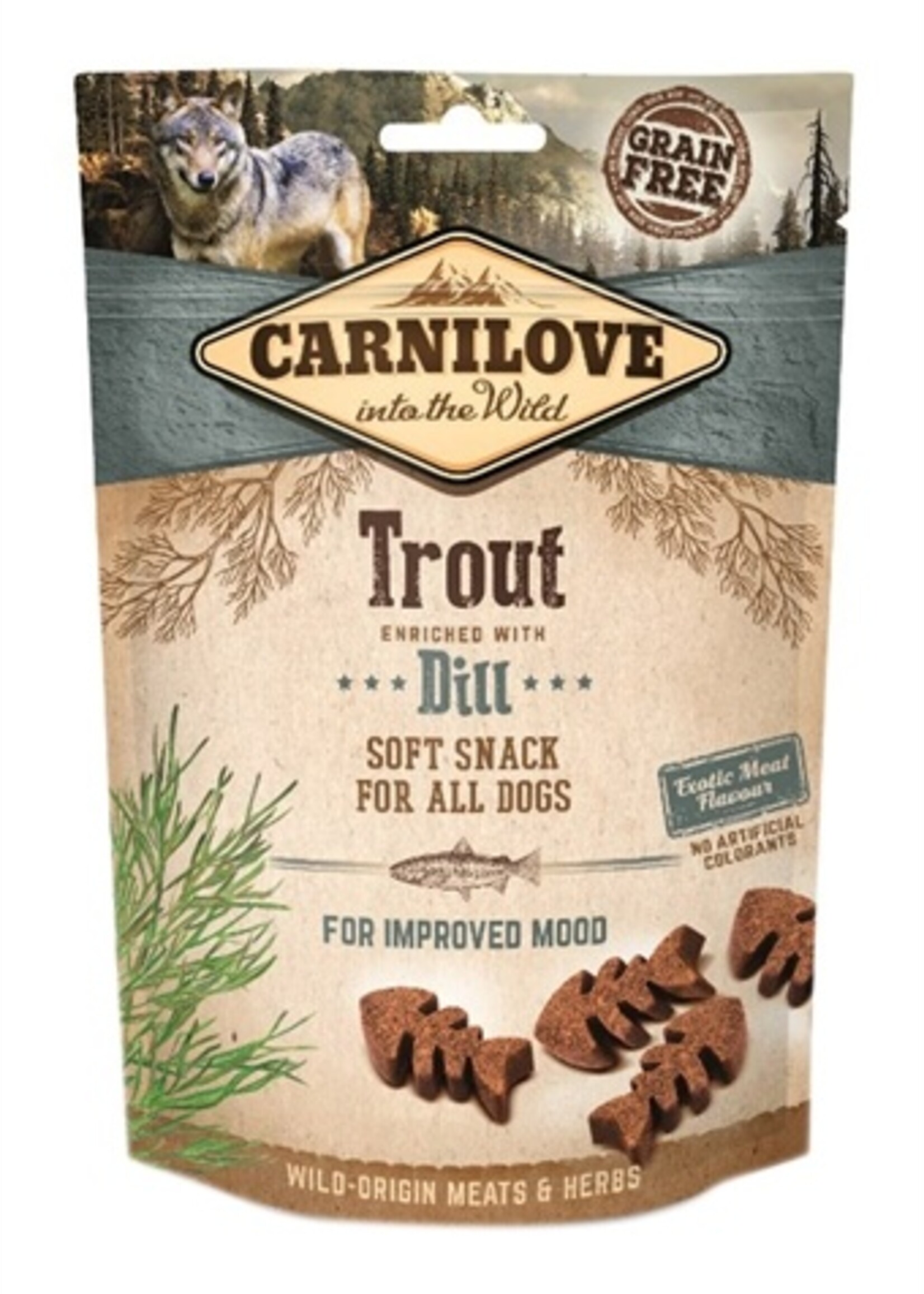 Carnilove Carnilove soft snack forel / dille