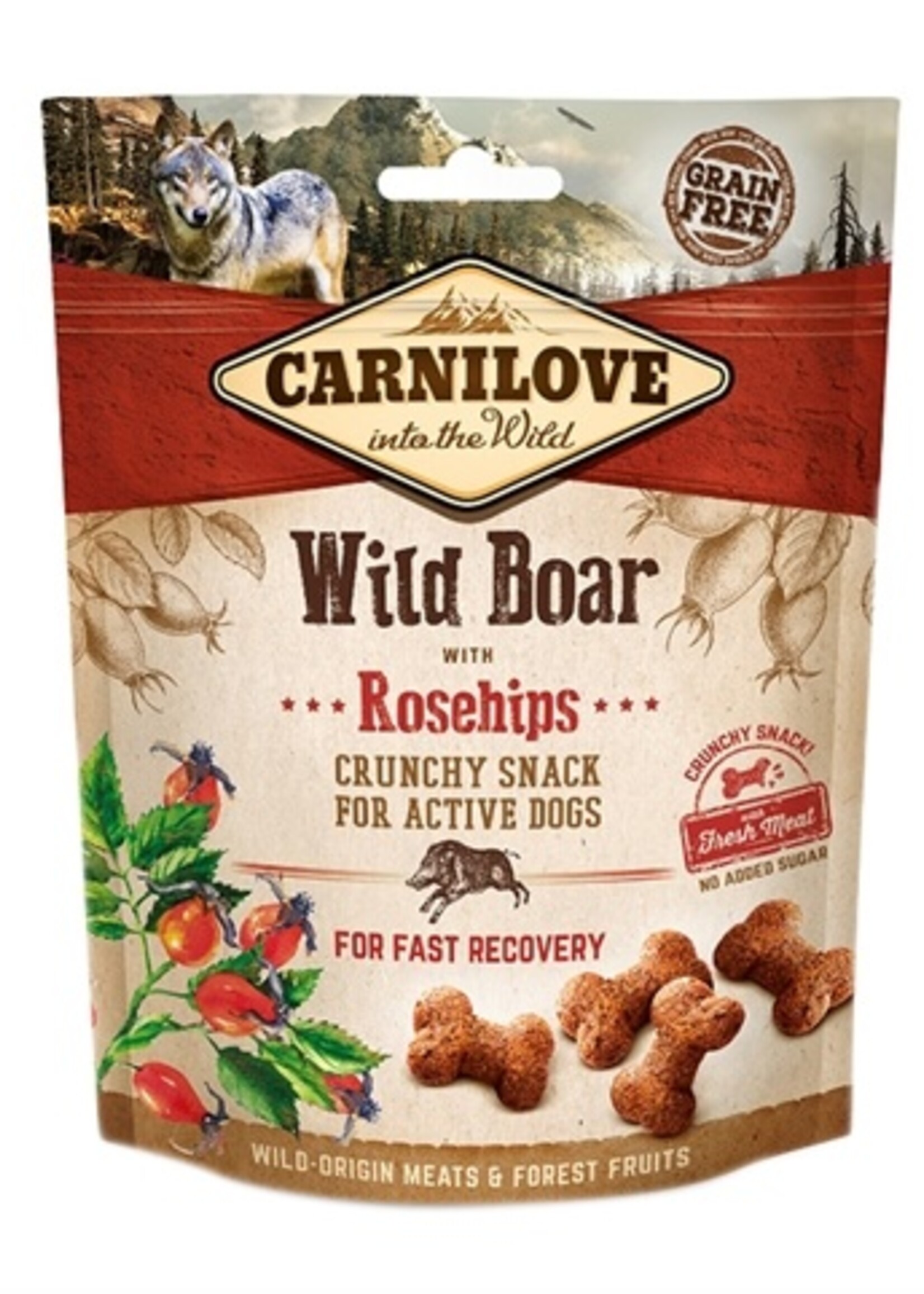 Carnilove Carnilove crunchy snack everzwijn / rozenbottel