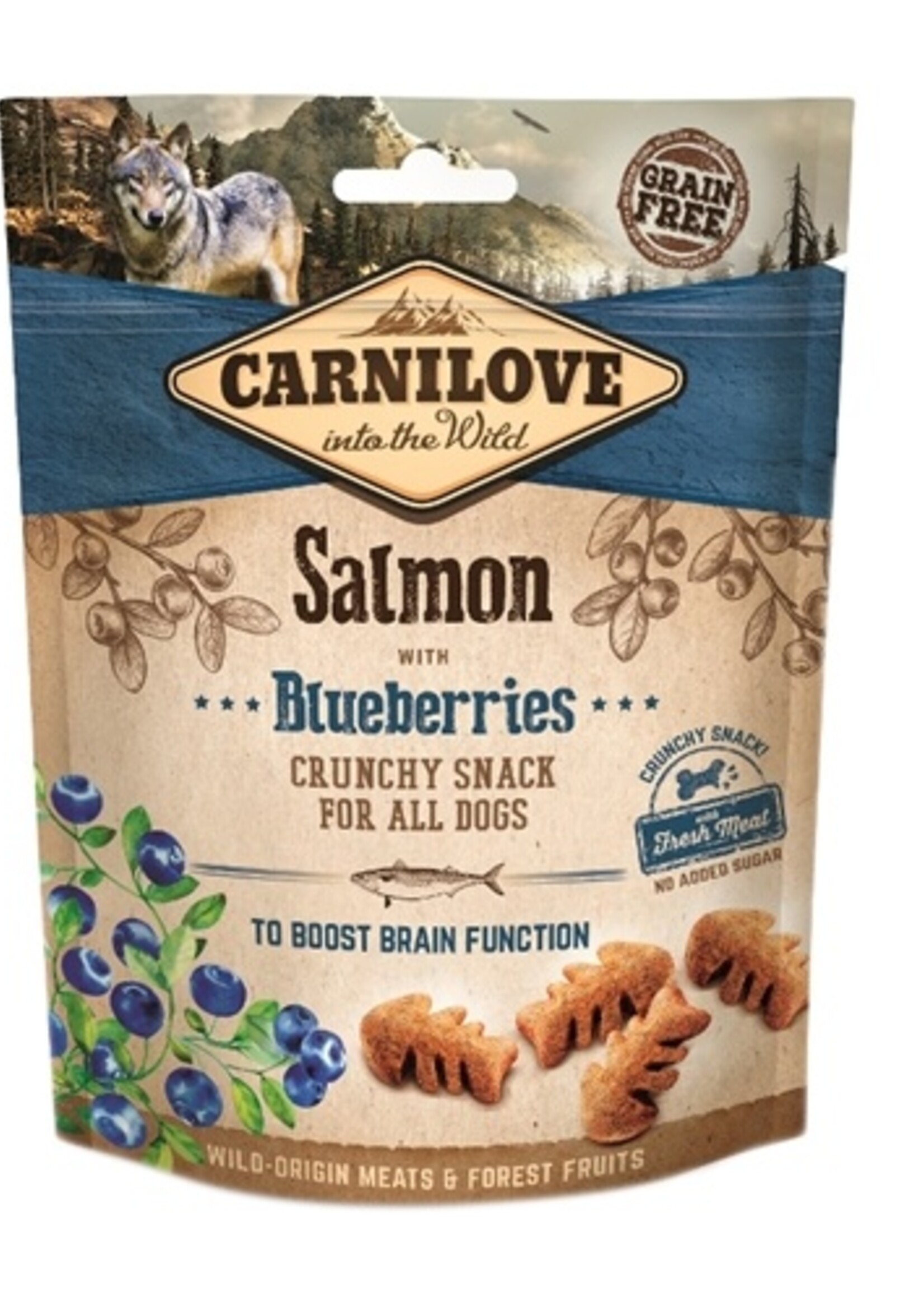 Carnilove Carnilove crunchy snack zalm / blauwe bes