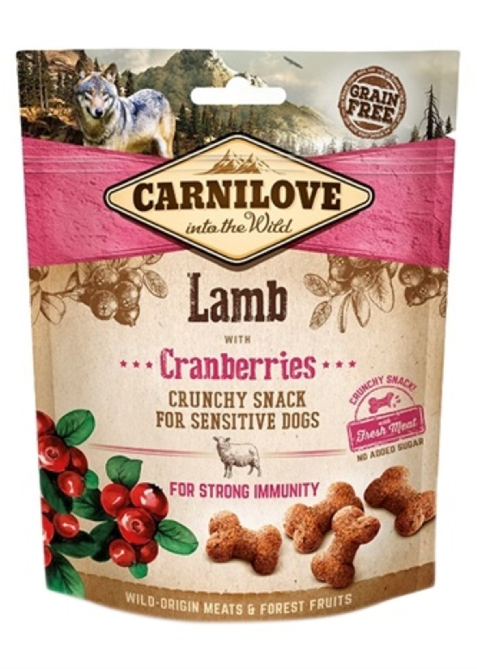 Carnilove Carnilove crunchy snack lam / cranberries