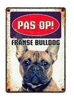 Plenty gifts Plenty gifts waakbord blik franse bulldog