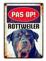 Plenty gifts Plenty gifts waakbord blik rottweiler