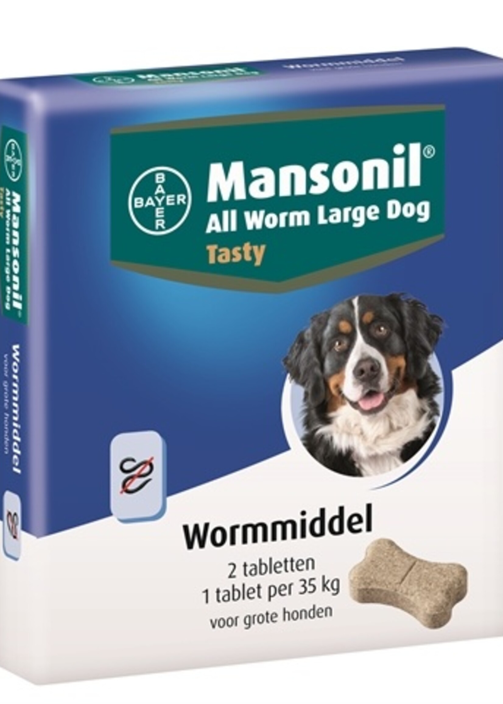 Mansonil Mansonil grote hond all worm tasty tabletten