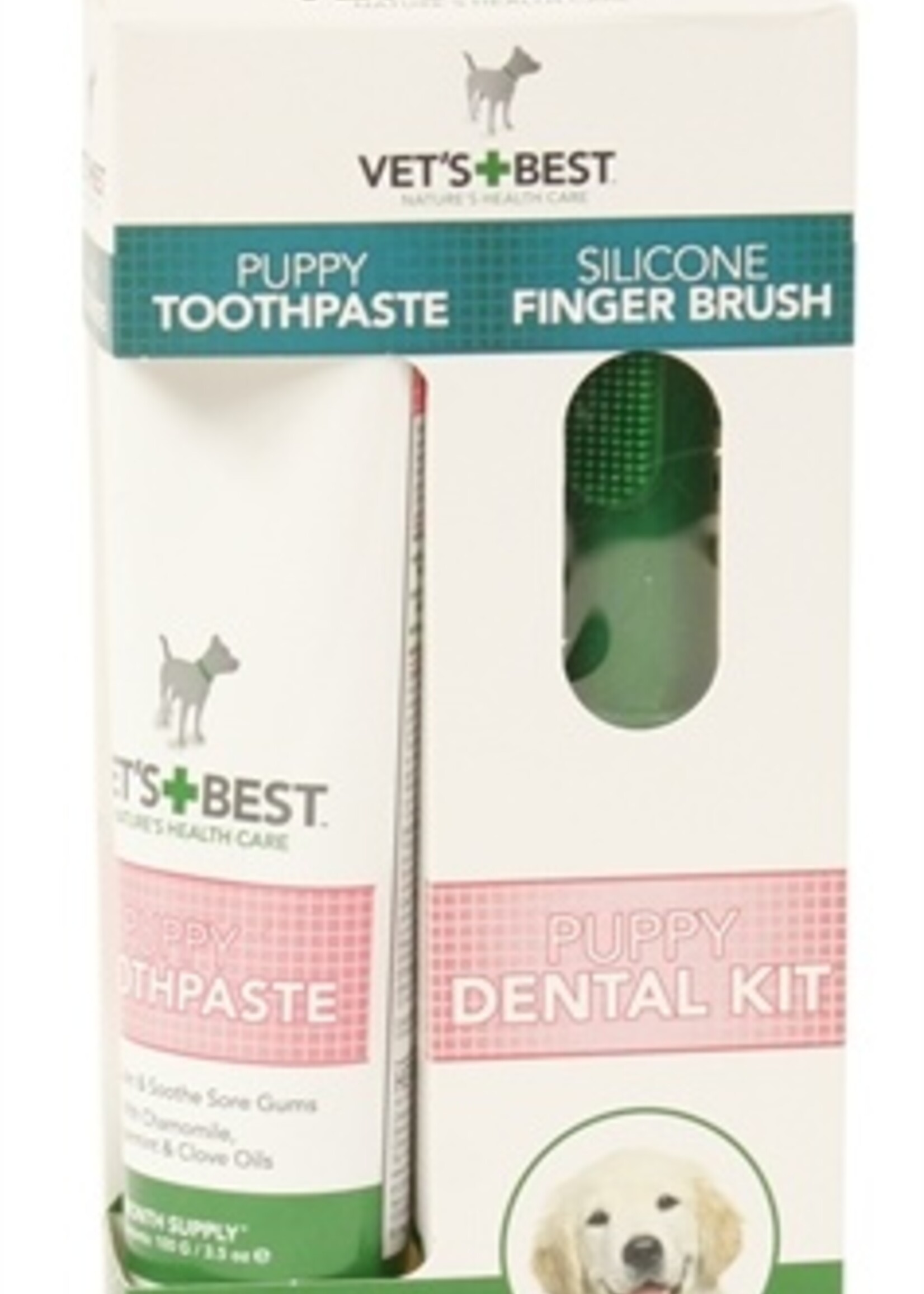 Vets best Vets best puppy tandpasta met vingerborstel kit