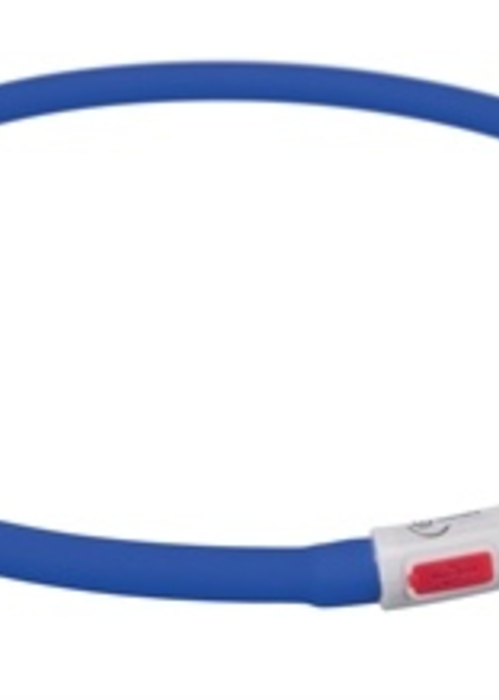 Trixie Trixie halsband usb siliconen lichtgevend oplaadbaar royal blauw