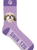 Plenty gifts Plenty gifts sokken shih tzu paars