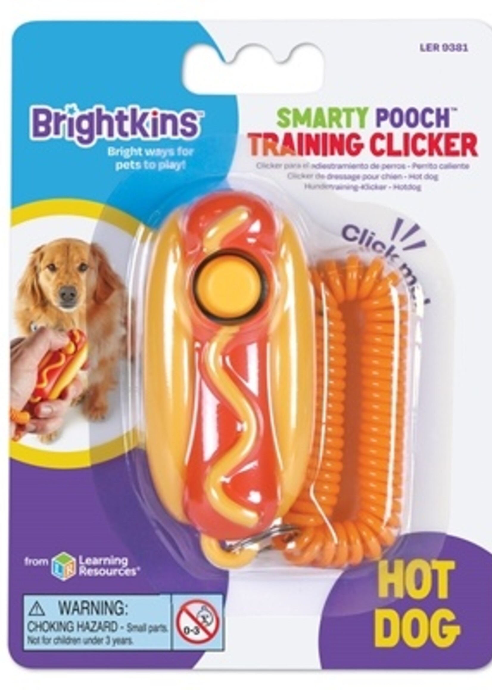 Brightkins Brightkins smarty pooch training clicker hotdog