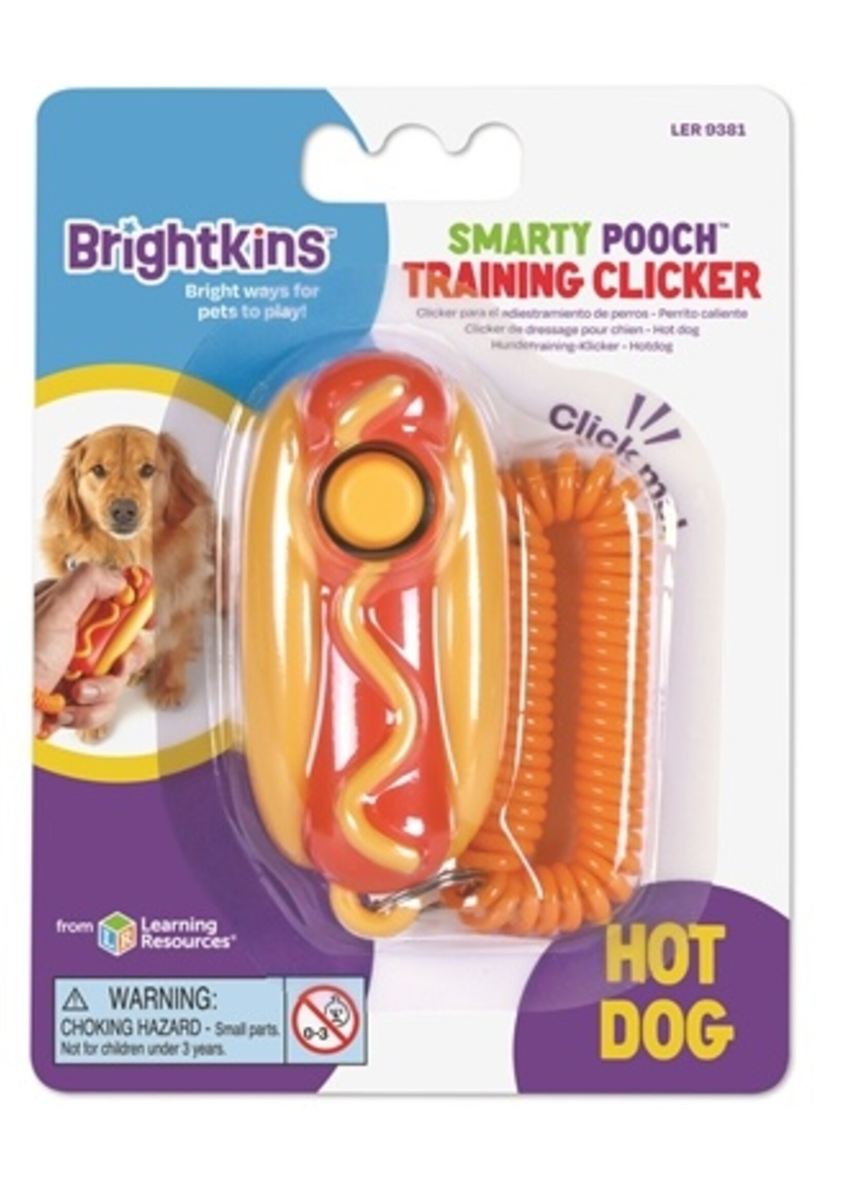 Brightkins Brightkins smarty pooch training clicker hotdog