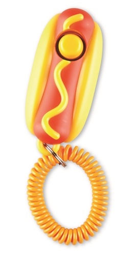Brightkins smarty pooch training clicker hotdog