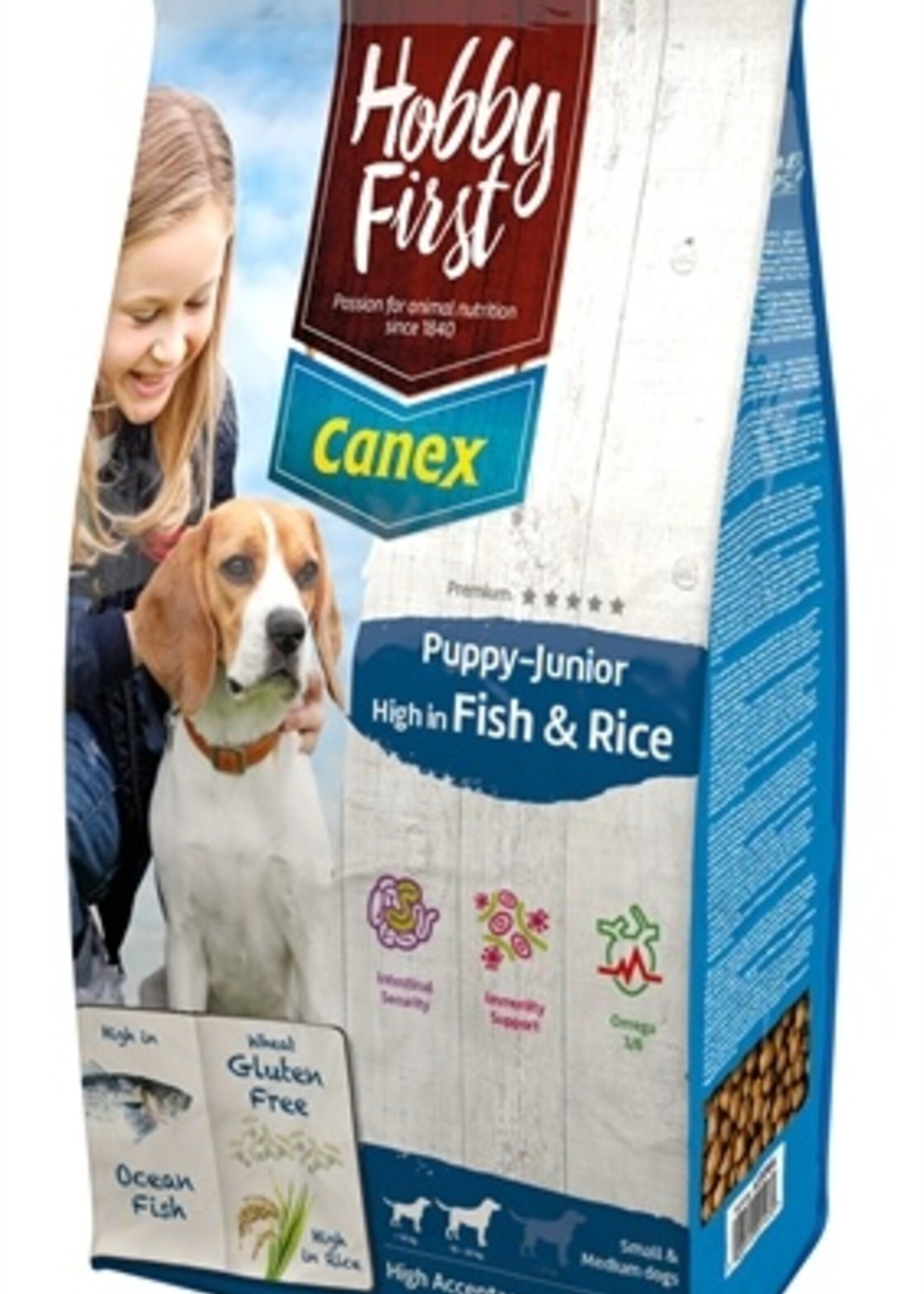 Hobbyfirst canex Hobbyfirst canex puppy/junior brocks rich in fish & rice