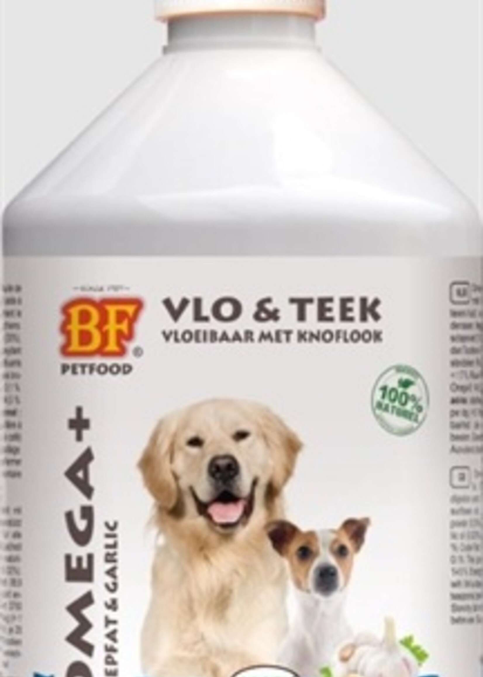 Biofood Biofood omega+ vloeibaar schapenvet met knoflook vlo / teek