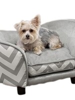 Enchanted pet Enchanted hondenmand sofa chevron grijs