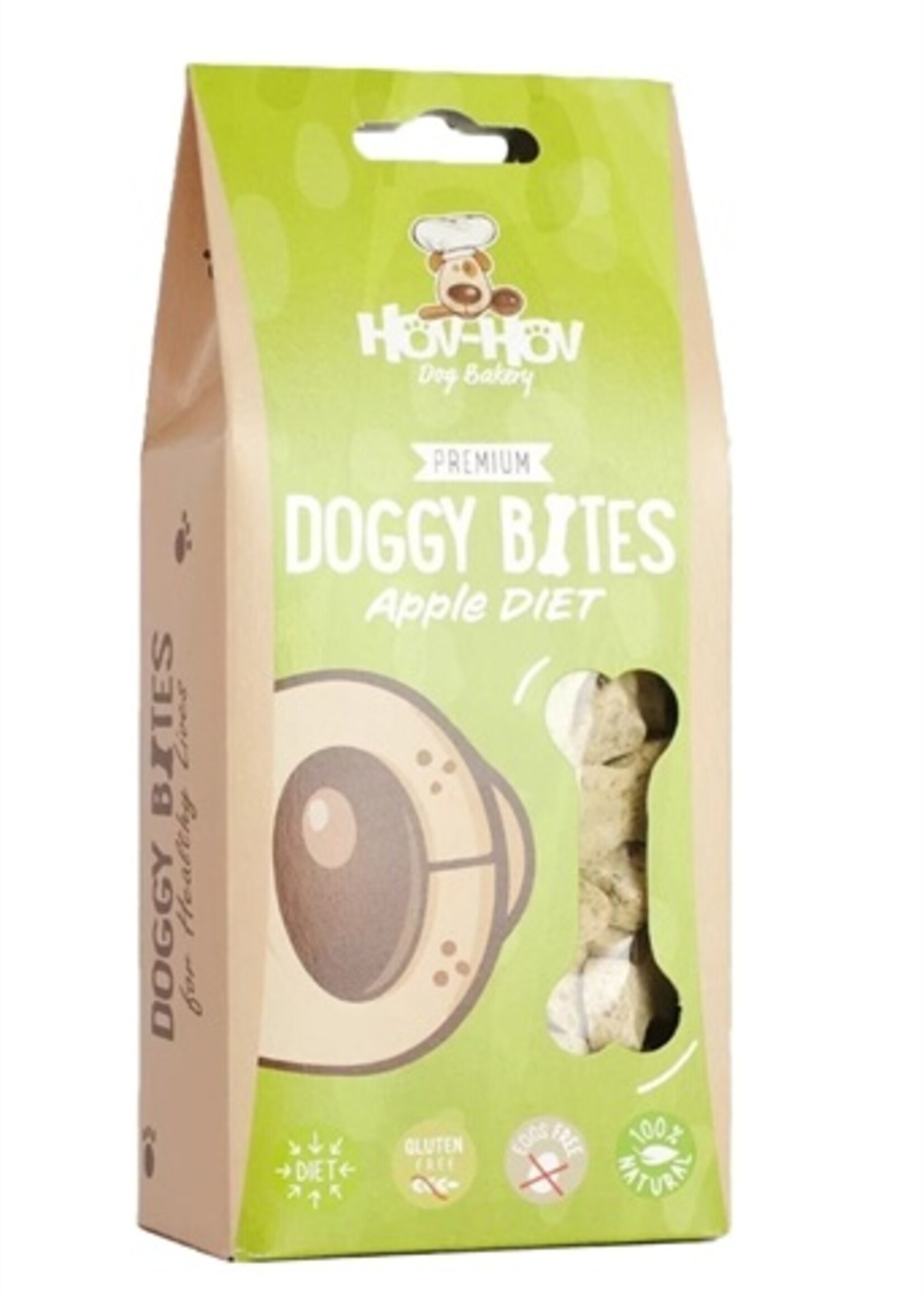 Hov-hov Hov-hov premium vegan doggy bites graanvrij appel