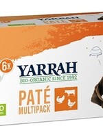 Yarrah Yarrah organic hond multipack pate kalkoen / kip / rund