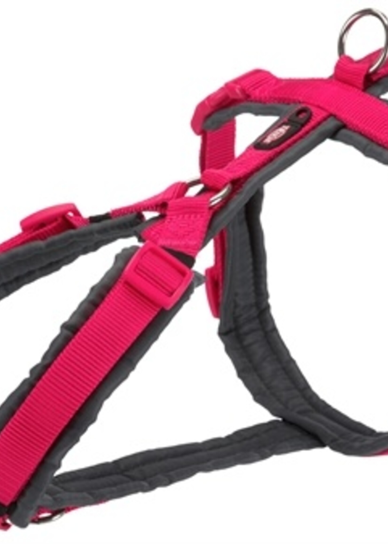 Trixie Trixie hondentuig premium trekking fuchsia / grijs