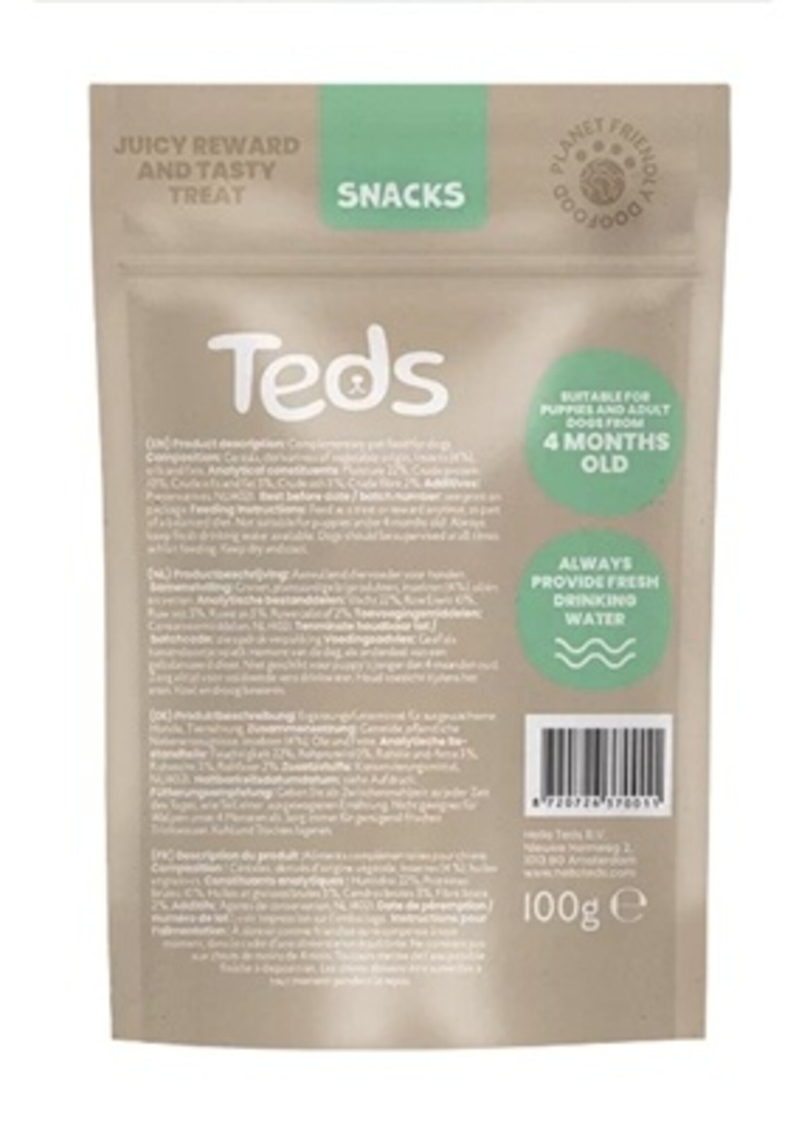 Teds Teds insect based snack semi-moist