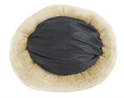 Foeiii hondenmand cozy pluche relax donut camel