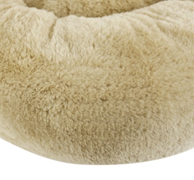Foeiii hondenmand cozy pluche relax donut camel