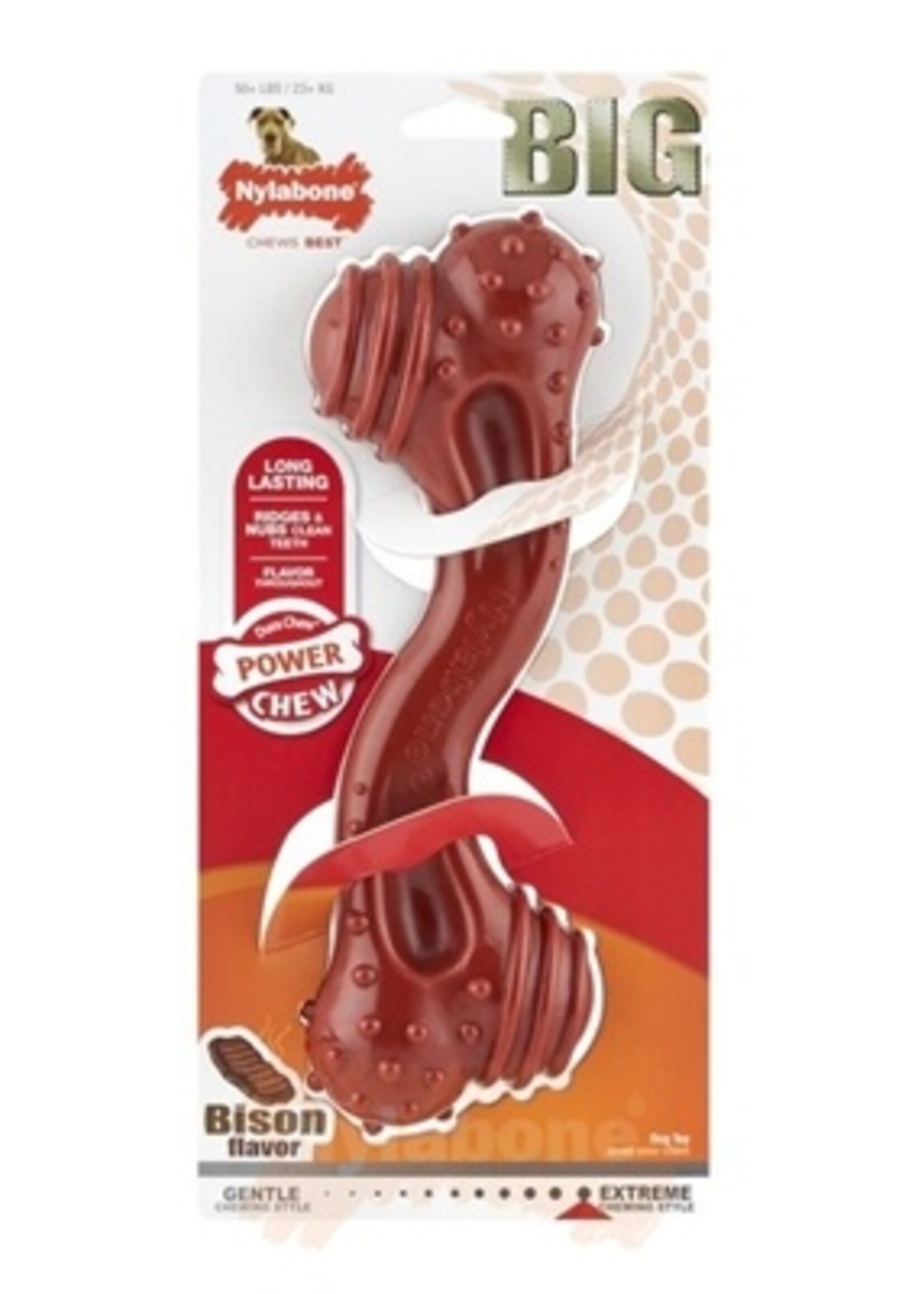 Nylabone Nylabone dura power chew monster curve bone bison xtreme