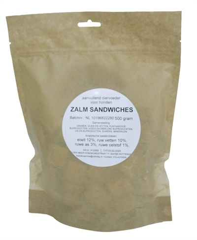 Dog treatz zalm sandwiches