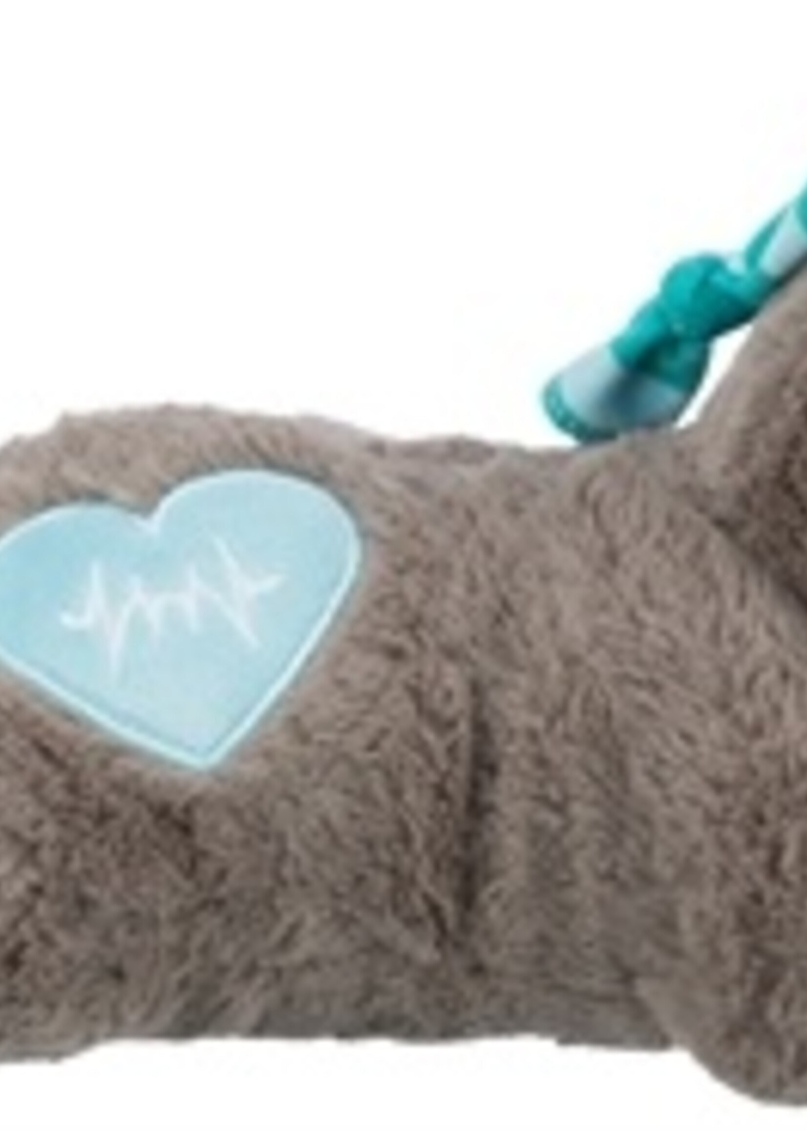 Trixie Trixie pluche luiaard grijs met heartbeat voor puppy